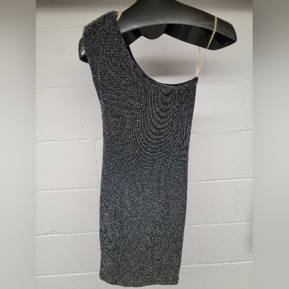Love Culture One Shoulder Sparkle Mini Dress with Shoulder Pad. Never Worn. NWOT